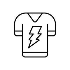 A shirt with a lightning bolt on it