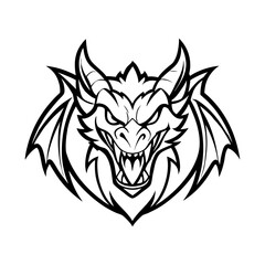 dragon logo in a modern vector clipart style. 