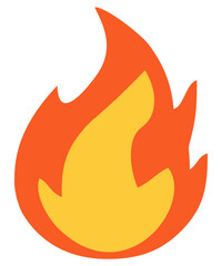 Simple fire. Editable color vector