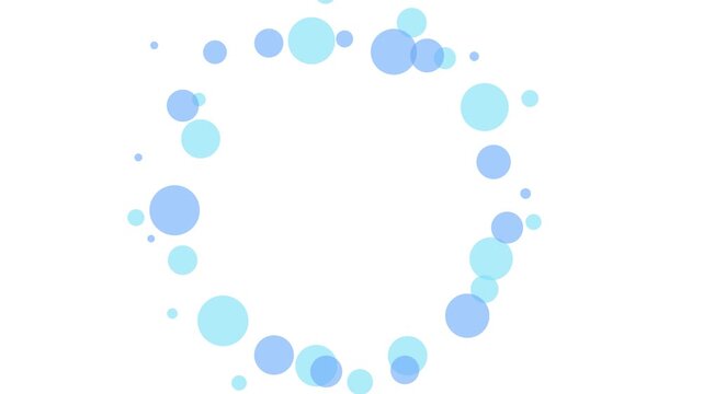 Cute and pop background of pastel colored polka dot circles