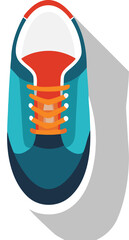 Top view vector mockup of stylish colorful sneakers scalable eps illustration