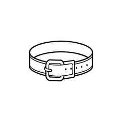 Black and white line drawing of a belt