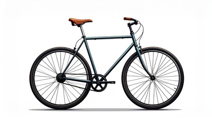A vector design of a bicycle side view simple minimal style isolated on white background
