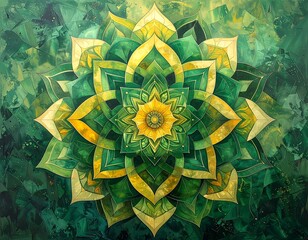 Colorful, symmetrical flower mandala