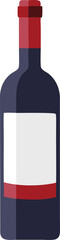 Vector wine bottle mockup blank label scalable illustration for eps design projects
