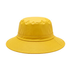 Bright Yellow Bucket Hat Fashion Waterproof Rain Gear Style Summer Sun Protection Cute Women s on transparent background