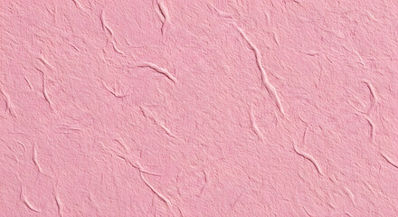 A soft pink textured background resembling handmade rice paper with delicate, fibrous details.