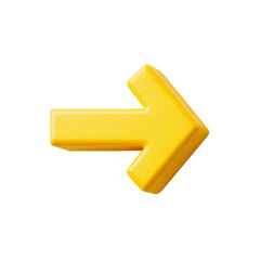 Fototapeta premium Bright Yellow Right Arrow Symbol for Directional Guidance and Navigation in Modern Design and Technology Environments