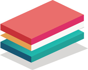 Stacked business cards mockup angled view vector illustration eps scalable design element