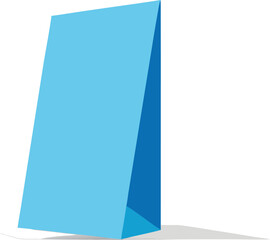 Vertical business card mockup standing upright clean vector illustration for eps