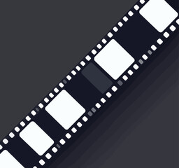 Obraz premium Film Strip Close-Up on Dark Background