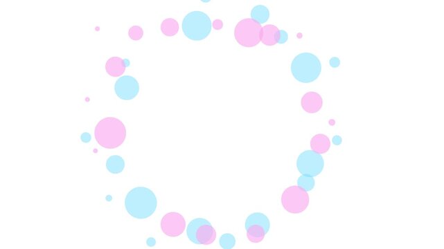 Cute and pop background of pastel colored polka dot circles