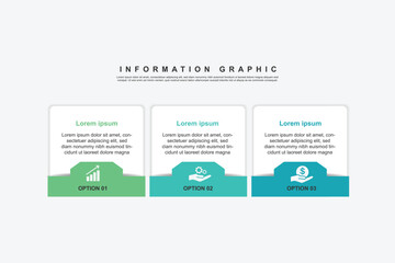modern design template banner infographic. 3 step process information or presentation with icons