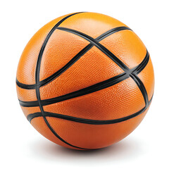Fototapeta premium Vibrant basketball isolated ready for a slam dunk or a winning free throw