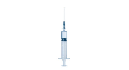 Isolated hypodermic needle syringe with dose medicine drug used for injection medical care
