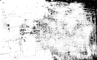 Vector grunge overlay texture. Black and white background. Abstract monochrome image includes a faded effect in dark tones
