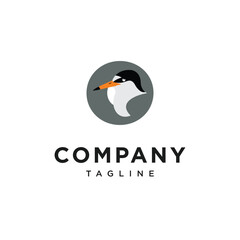 Letter O Sternula Albifrons Logo Icon Vector