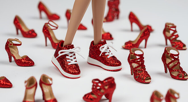 A Statement of Choice Red Sneakers in a World of Heels