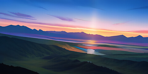Fototapeta premium Scenic Nature and Fantasy Mountains