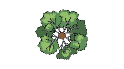 Architectural Tree Line Drawings – Minimal CAD Side View Forest Section Outline Set for Landscape Design AI EPS PNG JPEG.
