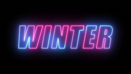 Neon winter glow editable text effect
