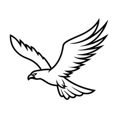 Fototapeta premium Majestic eagle soaring gracefully vector illustration scalable freedom symbol Vector