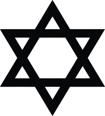 Modern star of david symbol clean minimalist geometric icon vector