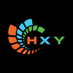 HXY letter design. HXY letter technology logo design. HXY Monogram logo design for an entrepreneur and business.