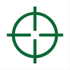 Green Crosshair Icon – Minimal Target Symbol for Precision, Focus, and Alignment