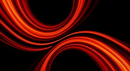 Fiery abstract light streaks create a dynamic, energetic background with vibrant red and orange hues on black