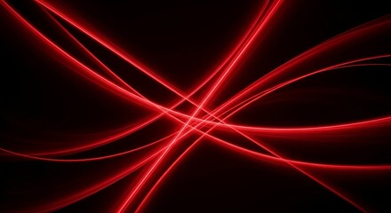 Dynamic red light trails create a vibrant, energetic abstract background perfect for modern design...