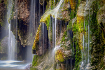 Waterfall of the Cuervo River Natural Monument, Cuenca, Castilla-La Mancha, Spain