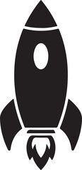 Rocket Ship Launch Icon for Startup Growth and Space Travel Vector