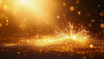 金粉が舞うシンプル空間