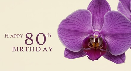 Elegant orchid birthday greeting