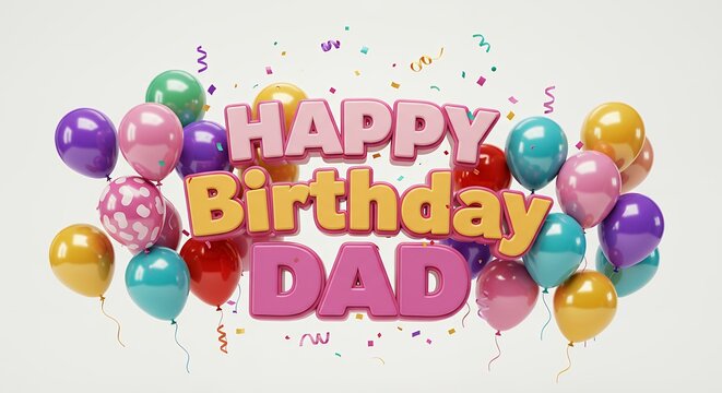 Happy birthday dad graphic design