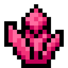 Pixel Art Red Crytal
