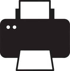 Office Printer Machine Icon for Document Printing and Technology Vector