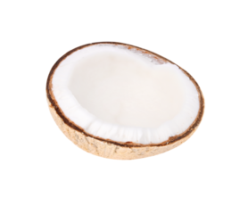 pieces or half of coconut on transparent png