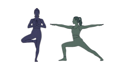 Yoga and Pilates Woman Vector Illustration – Tight Sportswear Pose Collection AI EPS PNG JPEG
