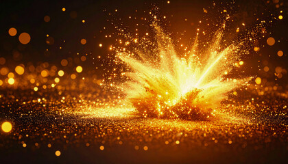 金粉が舞うシンプル空間