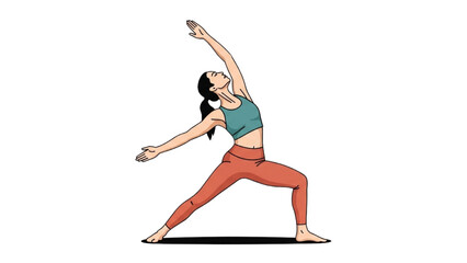 Yoga and Pilates Woman Vector Illustration – Tight Sportswear Pose Collection AI EPS PNG JPEG
