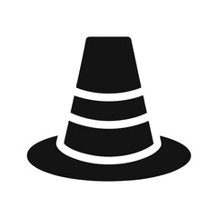 Pilgrim Hat Icon Simple Black and White Thanksgiving Symbol Illustration