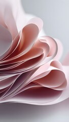 Beautiful and simple composition of pink and white paper waves creating an elegant and modern abstract background