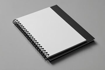 Blank spiral-bound notebook