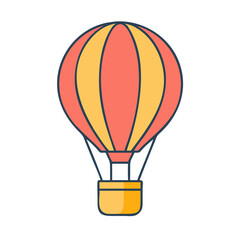 Naklejka premium Hot air balloon vector illustration for travel and adventure themed designs and backgrounds graphic art