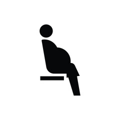  Priority seat icon vector design black.
