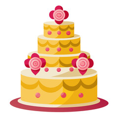 birthday cake vector illustration
