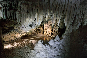 Demenova cave of freedom in Slovakia with beautiful formations and light