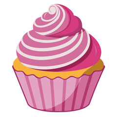cupcake with pink icing